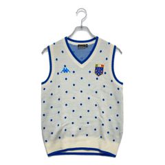 美品】Kappa ニットベスト M ホワイト イタリア - メルカリ