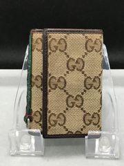 新品同様　Gucci GG柄　キャンバス　バンブー　6連　キーケース GUCCI バンブー GGキャンバス キーケース 6連 - メルカリ