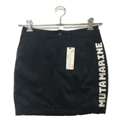 未使用品 レディース ムータマリン muta MARINE スカート 2(M) 紺 ネイビー 裏起毛素材 一体型インナーパンツ付き ロゴ