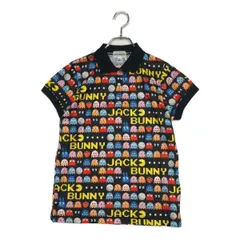 中古 レディース ジャックバニー Jack Bunny!! 半袖ポロシャツ 1(M) 黒 ブラック パックマンコラボ