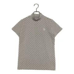 中古 レディース パーリーゲイツ PEARLY GATES 半袖シャツ 2(L) 白×グレー ハイネック 総柄