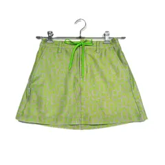 中古 レディース ジャックバニー Jack Bunny!! スカート 0(S) グレー×黄緑 一体型インナーパンツ 総柄 春夏