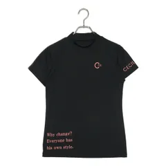 中古 レディース セシルマクビー CECIL McBEE 半袖シャツ 1(S) 黒 ブラック モックネック