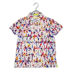 中古 レディース ビバハート VIVA HEART 半袖ポロシャツ 40(M) ブルー系 花柄