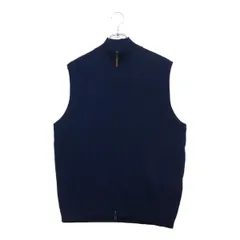 中古 メンズ ポロゴルフ POLO GOLF ベスト M 紺 ネイビー ダブルジップ