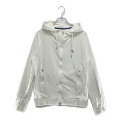 中古 メンズ キャロウェイ Callaway パーカー L 白 ホワイト パイル地 ダブルジップ