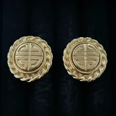 【良品】ジバンシー イヤリング ゴールド ロゴデザイン ヴィンテージ　260408001