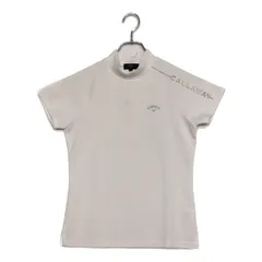 中古 レディース キャロウェイ Callaway 半袖シャツ S ホワイト 白 ハイネック 軽量
