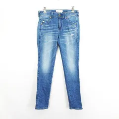 サムシング something SLW66 デニム ジーンズ ボトムス スキニー ダメージ加工 ストレッチ 28 インディゴブルー ※EKM