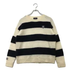 中古 レディース パーリーゲイツ PEARLY GATES セーター 0(S) 白×黒 長袖 クルーネック ボーダー