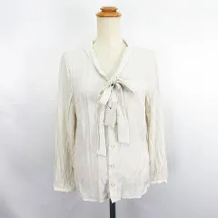 ロペピクニック ROPE Picnic ブラウス シャツ 長袖 ボウタイ 38 アイボリー ※EKM