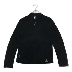 中古 レディース アディダスゴルフ adidas GOLF ブルゾン S 黒 ブラック 長袖フルジップ 秋冬