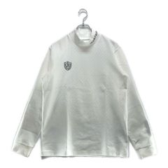 極美品】パーリーゲイツ ロゴ 長袖 ハイネック シャツ XL 白 - メルカリ