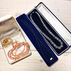 ネックレス3本　まとめ売り　K18 クリスタル