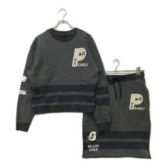 極美品 パーリーゲイツ 近年 セットアップ ストライプ プリーツ