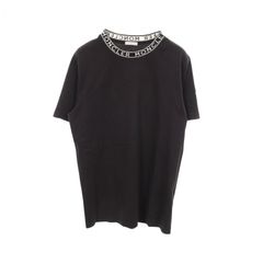 美品 モンクレール ネックロゴ Tシャツ 半袖 襟 レタリング XXL 黒 