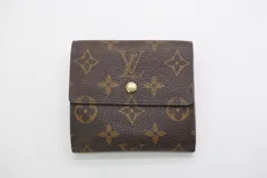 LOUIS VUITTON ルイヴィトン モノグラム ポルトフォイユエリーズ Wホック 二つ折り財布 M61654 ブラウン 美品 中古 4b013436