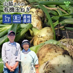完売ありがとうございました 山脇さんの有機玉ねぎ 5kg 1玉100～400g 鹿児島県産 有機栽培 有機JAS認証 新玉ねぎ タマネギ サラダ 国産 オーガニック 産地直送 産直 常温便 発送期間4月～6月中旬迄のサムネイル