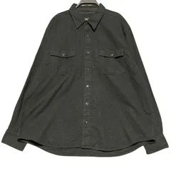 エディーバウアー 長袖 ネルシャツ XL チャコールグレー Eddie Bauer CLASSIC FIT 100%コットン オーバーサイズ ビッグシルエット 古着 90s 00s ワークシャツ 厚手 キャンプ アウトドア メンズ / IA378