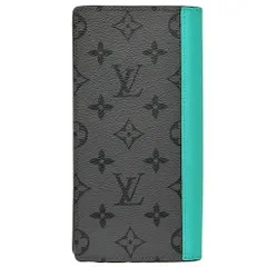 ルイ・ヴィトン LOUIS VUITTON 財布 モノグラム エクリプス リバース メンズ ブランド 長財布 ポルトフォイユ・ブラザ グレー ライトブルー M11467 二つ折り 【中古】