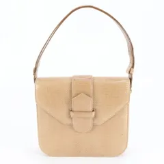 美品 ヴィンテージ YSL イヴ サンローラン  リザード エンボス レザー ショルダーバッグ 肩掛け トート レディース REE DM13-7【中古】