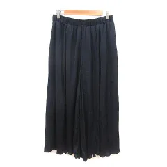 ニコアンド Niko and.. ガウチョパンツ ワイド スリット 4 紺 ネイビー /MS