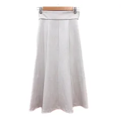プロポーション ボディドレッシング PROPORTION BODY DRESSING フレアスカート ロング フェイクスエード PS 白 オフホワイト /MN