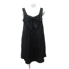 ジルスチュアート JILL STUART ワンピース ミニ ノースリーブ 2 M 黒 ブラック /YI