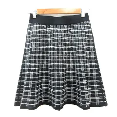 エニィスィス エニシス anySiS フレアスカート ミニ チェック 1 S 黒 ブラック /MN