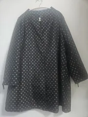 ネイビー 水玉柄 コート