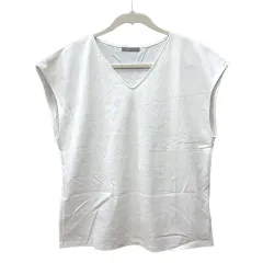 セオリーリュクス theory luxe カットソー Vネック フレンチスリーブ 38 M 白 アイボリー /MN