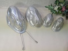気泡入り変形広口ガラス尿瓶3点 補助用ガラス器材 実用・インテリア 