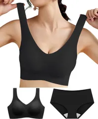 [Tophana] ノンワイヤーブラ シームレスブラ ぶら サイズ M カラー ブラック【超柔らかいゼリー生地】 ノンワイヤー ブラジャー スポーツブラ R4 106