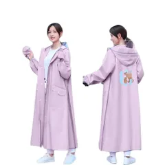 送料無料 レインコート 女性用 長丈 全身防雨 バイク 電動自転車用 EVA製 厚手 一体型 防風 耐摩耗 耐久性 カバー プロテクター ライディング レインウェア カラー豊富 選べる かっこいい おしゃれ スタイリッシュ