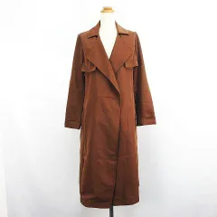 テチチ Te chichi コート アウター 長袖 ロング丈 羽織 M ブラウン ※EKM