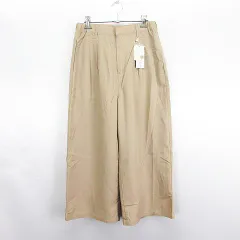 レプシィム LEPSIM ワイドパンツ ボトムス クロップド タック L ベージュ ※EKM