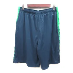 ナイキ NIKE スポーツウェア ハーフパンツ ショート ライン XL 紺 ネイビー 緑 グリーン /YI