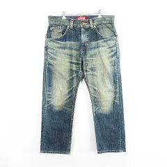 エドウィン EDWIN EXCLUSIVE VINTAGE 425XV デニム ジーンズ ボトムス ストレート ユーズド加工 32 インディゴブルー ※EKM