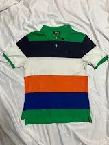 POLO RALPH LAUREN ボーダー ポロシャツ マルチカラー L US古着