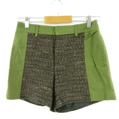 B&Y ユナイテッドアローズ BEAUTY&YOUTH ビューティー&ユース ショートパンツ ツイード カーキ 緑 黒 M *A564
