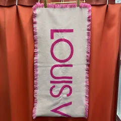 LOUIS VUITTON ルイヴィトン　エシャルプ・チームルイ　マフラー　フリンジ　カシミヤ　ウール　ピンク　ロゴ　ヴィンテージ