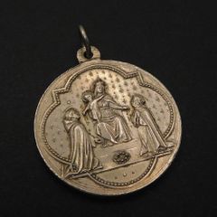 古代ローマ銀貨 デナリウス M·TVLLI 女神ローマクアドリガ 穴あき加工