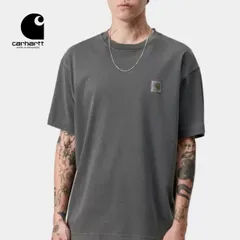 カーハート WIP 半袖Tシャツ ビスタTシャツ CARHARTT WIP I030780 S/S VISTA T-SHIRT ガーメントダイ ルーズフィット コットンTシャツ メンズ レディース ユニセックス ブラック 黒 ストリート カジュアル 定番 人気