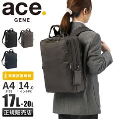 極美品 】エースace. GENE スリムビジネスリュック A4対応 ブラック 