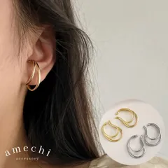 イヤーカフ 40代 50代 大ぶり 大きめ ノンホール ゴールド シルバー レディース E26-023 E26-022