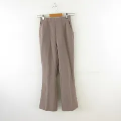 ジーユー GU ストレッチフレアパンツ ロング 茶 S *A227