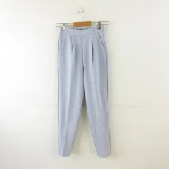 テーパードパンツ ロング ストレッチ 青 M *A252