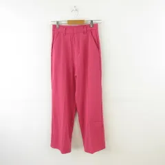グレイル GRL センタープレスストレートパンツ ロング ストレッチ ピンク S *A363