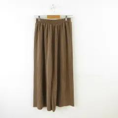 ルティーク Lutique プリーツパンツ ロング 茶 L *A340
