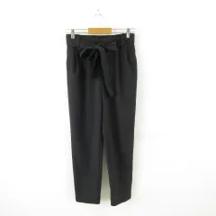 テーパードパンツ ロング ストレッチ 黒 11 *A352